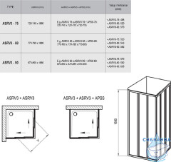 Боковая стенка Ravak Supernova 90 см профиль белый, стекло прозрачное 15V70102Z1