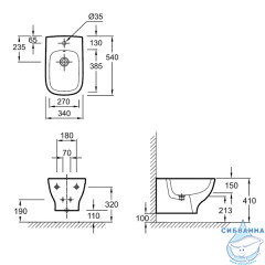 Биде подвесное Jacob Delafon Struktura EMC0002-00