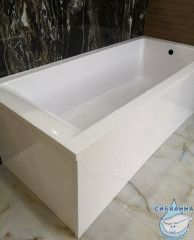 Ванна из литьевого мрамора New Line Sanitary Надежда на ножках 164-170х70 (подрезаемая)