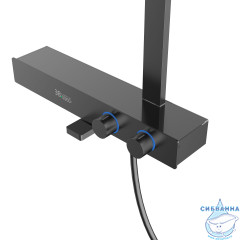 Душевая система Vincea Inspire 280 1 режим VSFS-3I13TGM (вороненая сталь)