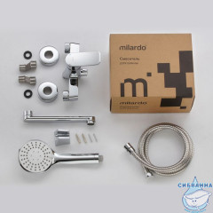 Смеситель для ванны, глянцевый хром, Demi, Milardo, DEMSB02M02