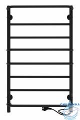 Полотенцесушитель электрический Indigo Europe Lux П8 (с таймером) 50х80 черный муар (с возможностью скрытого подключения, подключение R/L)