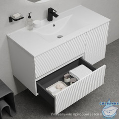 Тумба подвесная, 100 см, белый, Bild, IDDIS, BIL10W0i95 подходит умыв. 0131000i28
