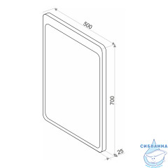  Зеркало Calipso Lacio 50 LED подсветкой  ЗЛП530