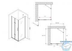 Душевое ограждение ABBER Zart AG08090P-S71 90x70 профиль хром, стекло  прозрачное (без поддона)