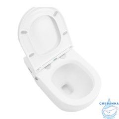 Унитаз приставной импульсный Abber Bequem AC1115P с сиденьем Soft Close (микролифт) (белый)