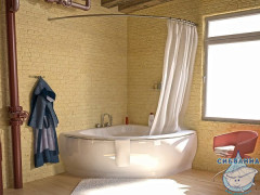 Ванна из литьевого мрамора Esse Sicilia 146x146