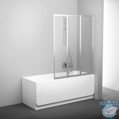 Шторка для ванны Ravak VS3 115 профиль белый, стекло прозрачное