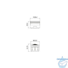 Аэратор для смесителя, пластик, M28, наружная резьба, корпусный, IDDIS, 996P28B1SM