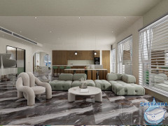 Плитка керамогранитная AZARIO RIVERSTONE GOLD 60x120 Carving (H18004011G)