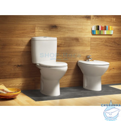 Унитаз напольный Roca Victoria 34239U000 косой выпуск,  с бачком и сиденьем быстросъемным Soft Close (микролифт)