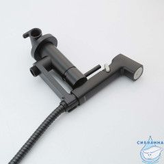 Встраиваемый смеситель с гигиеническим душем Aquatek Ника AQ1819MB (черный матовый )