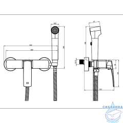 Смеситель с гигиеническим душем Azario Conda AZ-K2511 (хром)