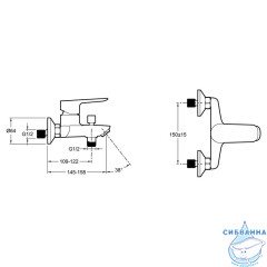 Комплект смесителей Jacob Delafon Oscar E29845RU-BL (черный матовый)