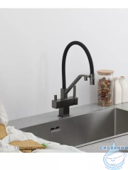 Смеситель для кухни Gappo G4395-69 (оружейная сталь)