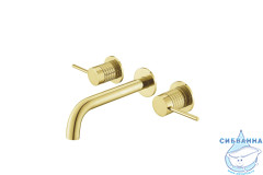 Смеситель для раковины встраиваемый Vincea Groove VBFW-4G1BG4 (брашированное золото)