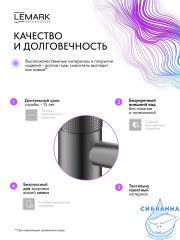 Смеситель для раковины Lemark Белуга LMF-8015B-GM (графит)