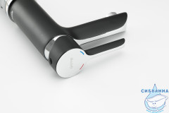 Смеситель для раковины Gappo G1003-6 (без донного клапана) (хром/черный)