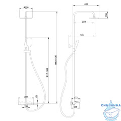 Душевая система Abber Thermostat  220 1 режим AF8516GL (золото матовое)