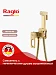 Встраиваемый смеситель с гигиеническим душем Raglo R51.52.03 (сатин золотой)
