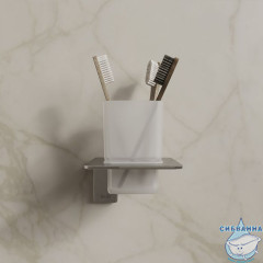 Подстаканник одинарный, матовое стекло, сплав металлов, Slide, хром, IDDIS, SLISCG1i45