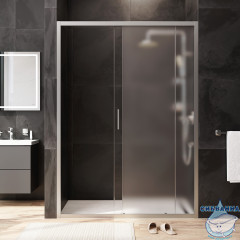 Дверь в нишу AM.PM Gem W90G-140-1-195MM 140 см профиль хром, стекло матовое