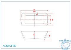 Акриловая ванна Aquatek Квадро 180x80 AQ-K27880 с каркасом