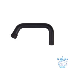 Излив для смесителя, умывальник, L-образный, нерж. сталь, 151 мм, поворотный, черный, IDDIS, 995L15B1SM