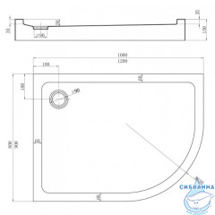 Акриловый поддон Veconi 100x80 TZ55L-10080-C5