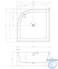 Акриловая ванна Abber AB9337 140x140