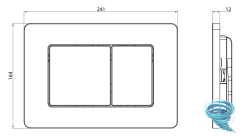 Инсталляция для унитаза Charus CC.300.80.01 с кнопкой смыва Charus Robusto FP.310.BSS.05 сталь матовая,  с унитазом LYon 2.0 (с сиденьем Soft Close (микролифт)
