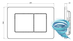 Инсталляция для унитаза Charus CC.300.80.01 с кнопкой смыва Charus Robusto FP.310.BSS.05 сталь матовая,  с унитазом LYon 2.0 (с сиденьем Soft Close (микролифт)