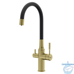 Смеситель для кухни Lemark Expert LM5083LGN-Black (золото/черный)