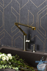 Смеситель для кухни Omoikiri Tara 4994396 (золото/вороненая сталь)