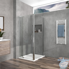 Душевое ограждение Vincea Intra 80-90x80 профиль хром, стекло прозрачное VSR-1I809080CL