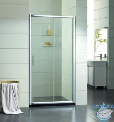 Дверь в нишу Encanto Stella 120 профиль хром, стекло прозрачное 