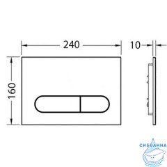 Кнопка смыва Calypso Beta CS4C (хром глянцевый)