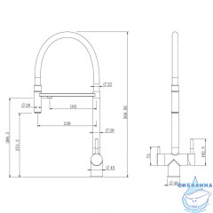Смеситель для кухни Abber Wasser Kreis AF81141SP (сатин/черный)
