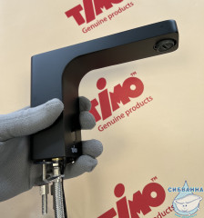 Смеситель для раковины Timo Torne 4313/03F (без донного клапана) (черный матовый)