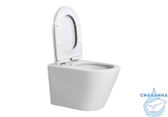 Унитаз подвесной безободковый Aquatek Вега AQ1904T-00 с сиденьем Soft Close (микролифт)