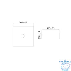 Раковина на столешницу 36 см Iddis Slide SLIGM01i27
