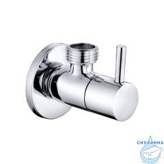 Кран угловой, с отражателем, 1/2; 3/4, кран-букса, латунь, IDDIS, 910B0Z4C4CZ