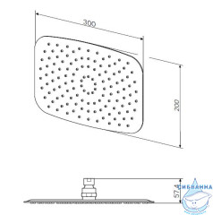 Верхний тропический душ AM.PM Gem 30 см F05S0006