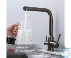 Смеситель для кухни Raglo R81.61.09 (графит)