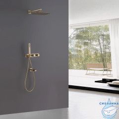 Душевая система Abber Rund 300 1 режим AF8717G (золото матовое)