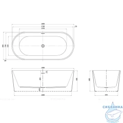 Акриловая ванна Azario Bristol 180х80