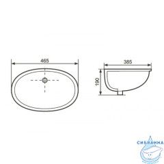 Раковина под столешницу 47 см Aquatek AQ0181-00