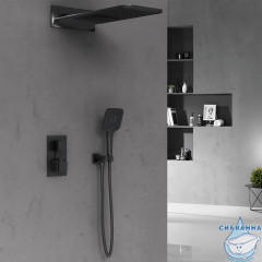 Душевая система Vincea 280 2 режима VSFW-103TMB (черный матовый)