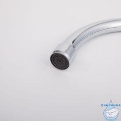 Излив для смесителя, кухня, J-образный, нерж. сталь, 188х196 мм, поворотный, хром, IDDIS, 995J19C5SM