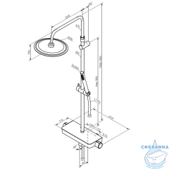 Душевая система Damixa Scandinavian Pure 936730300 (черный матовый)